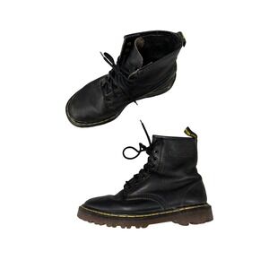 Vintage Dr. Martens 1460 Black Leather Combat Boots Made in England Women's UK 5